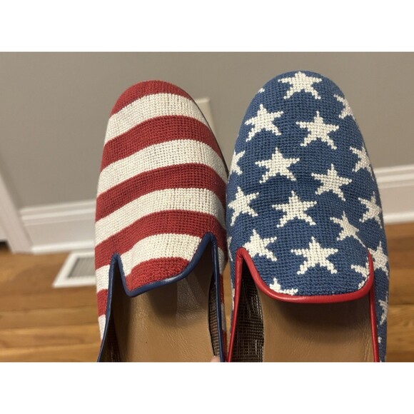 Vineyard Vines Stubbs & Wootton Flats Loafers Stars Stripes American Flag 8 - Picture 13 of 15